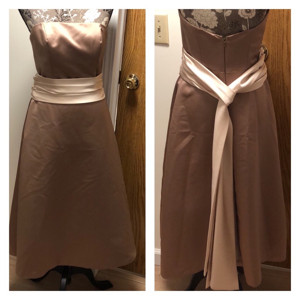 💚 484 EUC Copper 2 Tone Bridesmaids Dress